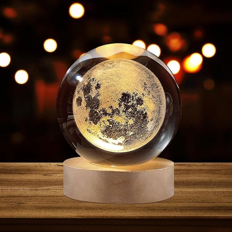 3D Galaxy Crystal Ball Lamp