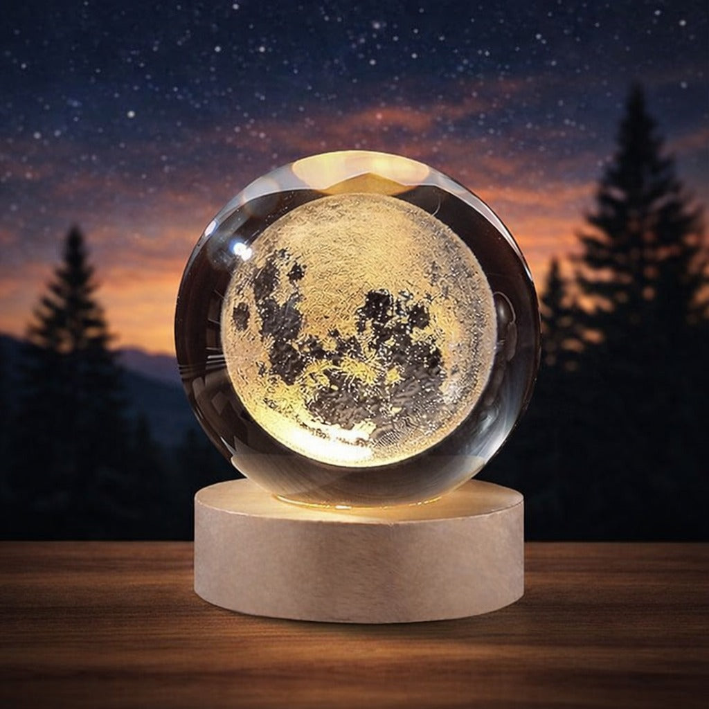 3D Galaxy Crystal Ball Lamp