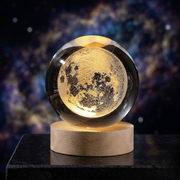 3D Galaxy Crystal Ball Lamp
