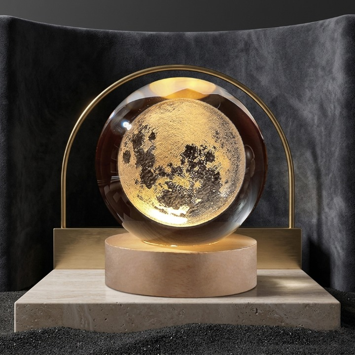 3D Galaxy Crystal Ball Lamp
