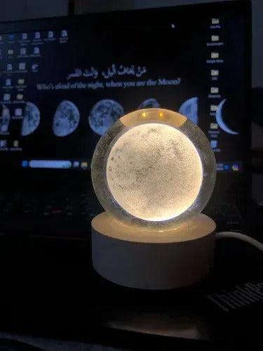 3D Galaxy Crystal Ball Lamp